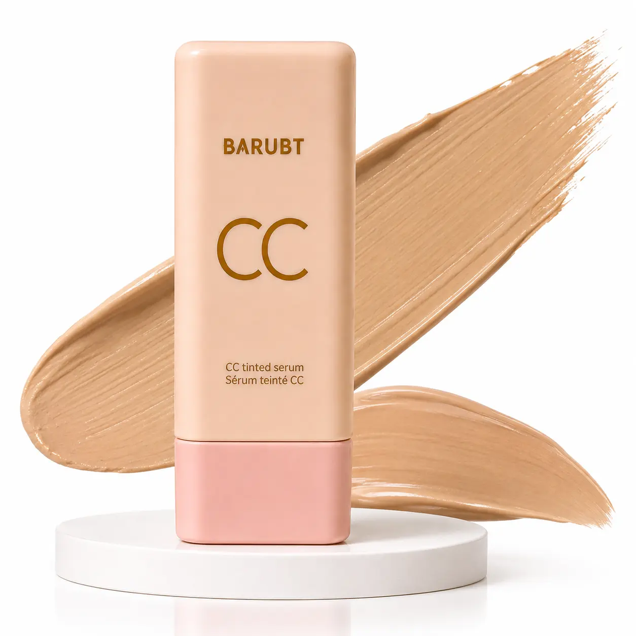 CC Tinted Serum Foundation for Women, Hydrating Lightweight Face Makeup with Natural Finish, Buildable Coverage, Easy Blend Skin Tint for Light to Medium Skin Tones and Daily Makeup Routine