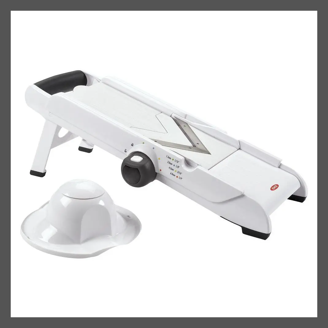OXO Plastic Mandoline Slicer Compact White VBlade ABS 4 Blades Dishwasher-Safe