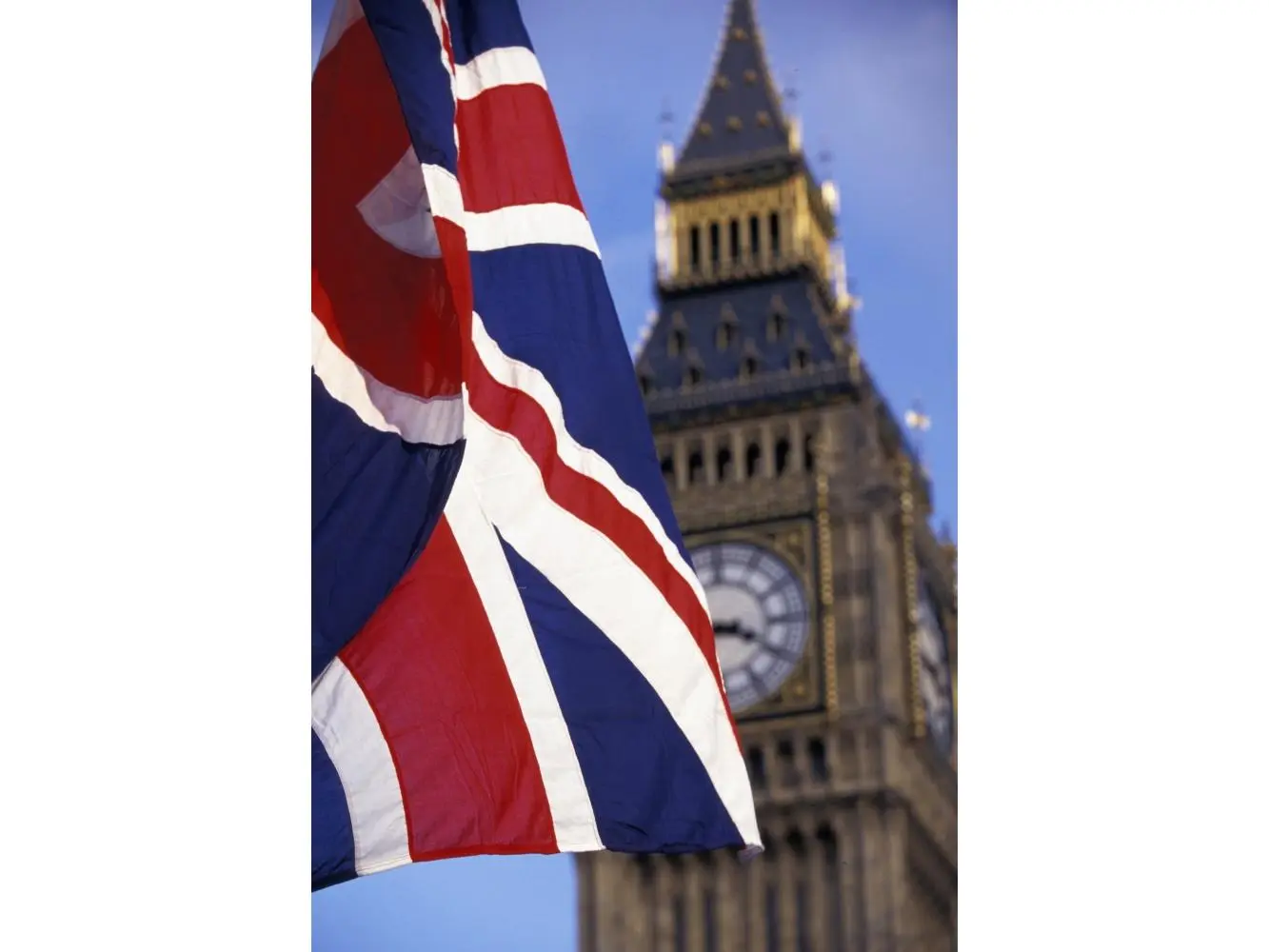 212 MAIN Union Flag-Big Ben Artistic Paper Print Poster, 24x36 in Large Flag Pattern Wall Decoration, Ideal Home Decor Gift