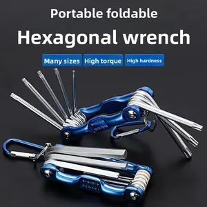 Hexagonal Metal Folding Hex Wrench Hex Screwdriver Set Hex Wrench Hex Wrench Sturdy Adjustable Wrench Multifunctional Repair Tool