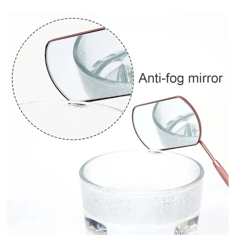 Magnifying Eyelash Extension Makeup Mirror with Stainless Steel Handle, Travel Hand Mirror, Handheld Mirror with Handle, False Eyelash Application Beauty Tool, 1 Piece
