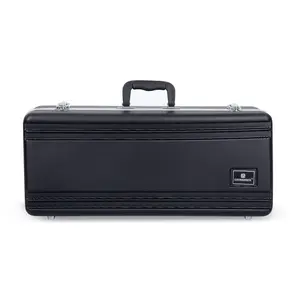 Crossrock ABS Woodwind Case-Fits Bb Tenor Saxophone, with Interior Compartment, Detachable Strap-Black