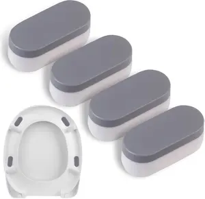 Universal Toilet Seat Bumpers 4 Pack Durable Adhesive Spacers for Bidet Kits Compatible with Most Models ABS TPE Material
