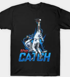 Retro The Catch Baseball Andy Pages- Kike Hernandez Dodgers T-Shirt
