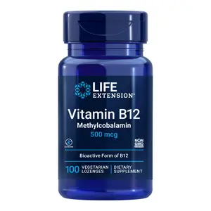 Life Extension Vitamin B12 Methylcobalamin 500 MCG, 100 Vegetarian Lozenges