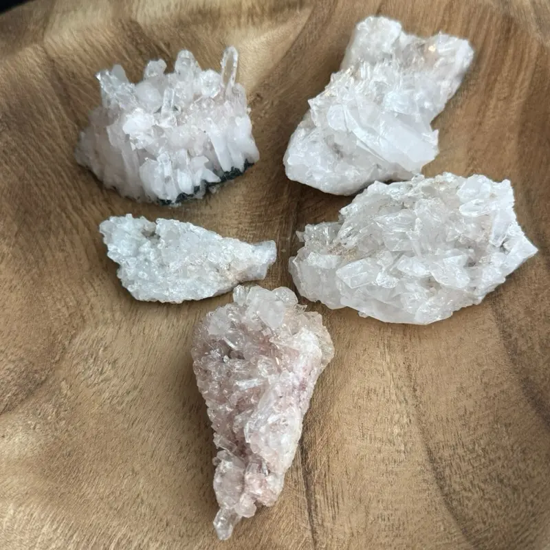 Pink Quartz Cluster • Lemurian-Style Striations • Heart Chakra Crystal