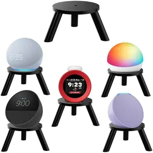 Desktop Speaker Stand for Echo Spot 2024, Echo Dot, Echo Glow, HomePod mini and Sonos Era 100,  Sound Clock Alarmo,  Tripod Accessories Holder (Black)