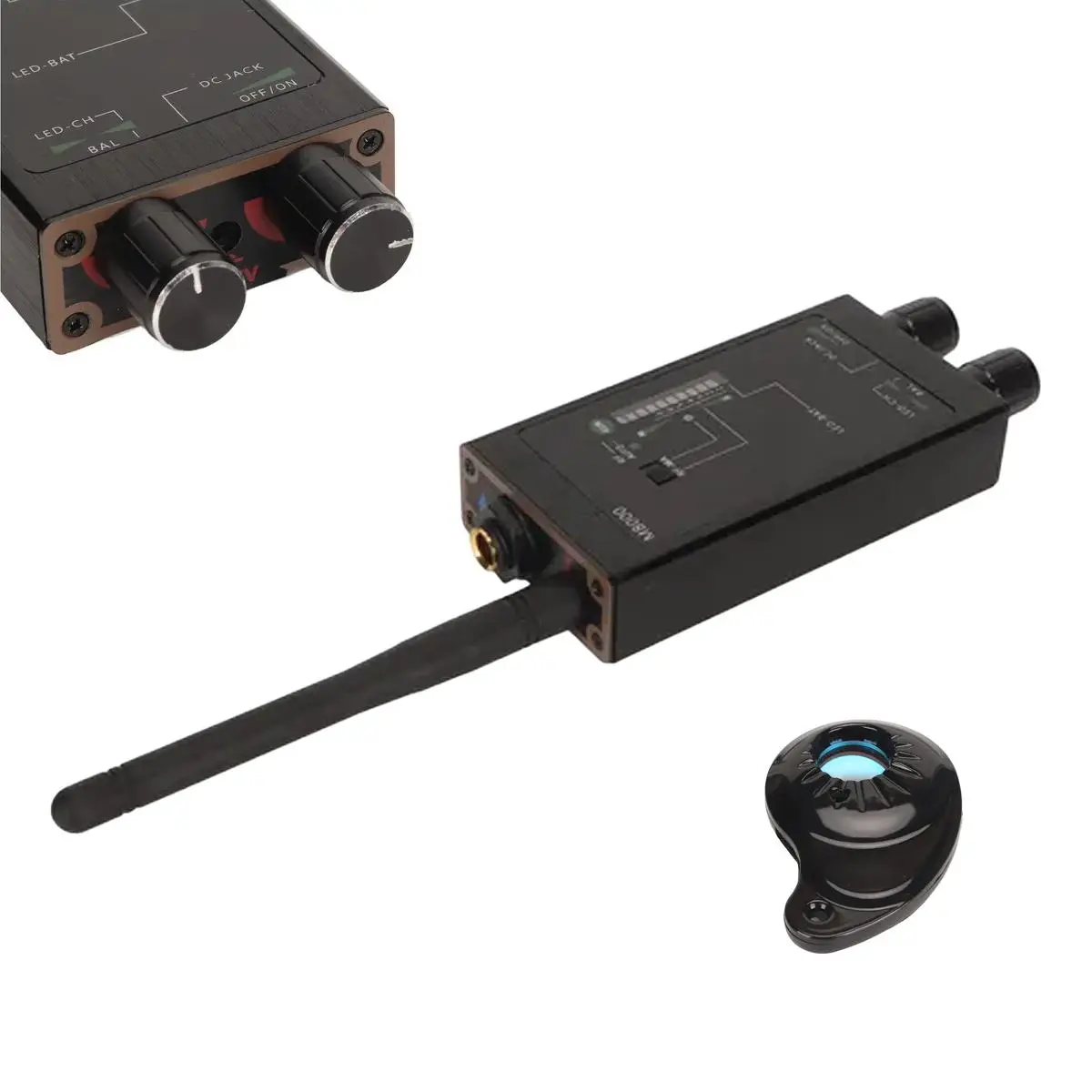 Magnetic Aluminium Handheld Hidden Bug & GPS Tracking Detector, 50MHz-4GHz RF Signals Scanner, 99.99% Accuracy, Adjustable Sensitivity, Compact Portable Design, Flexible Magnetic Probe for Car & Cell Phone Security