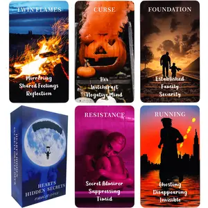 Twin Flame Love Oracle Cards, Hearts Hidden Secrets Oracle Deck, 78 Tarot Cards for Beginner, Help Uncover What is Truly in Their Heart Space