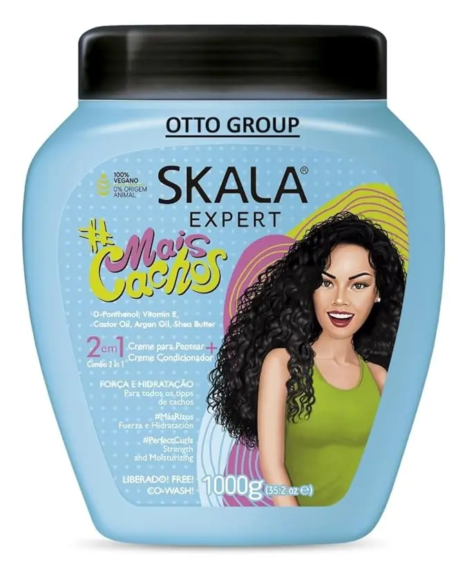 SKALA Mais Cachos Hair Type 3ABC - Eliminate Anti Frizz, For Curly Hair -2 in 1 Conditioning Treatment Cream and Cream To Comb 100% VEGAN 35.2 Oz (1 Pack) Conditioner Haircare Shampoo Comfort Cleansing Cleanser