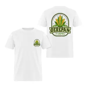 Derepan Farms Corn T-Shirt, Hybrid Seed Corn Production Logo Graphic, 2 Sides, Vintage Farm Style Oversized Tee, Gift For Farmers, Rustic Everyday Wear