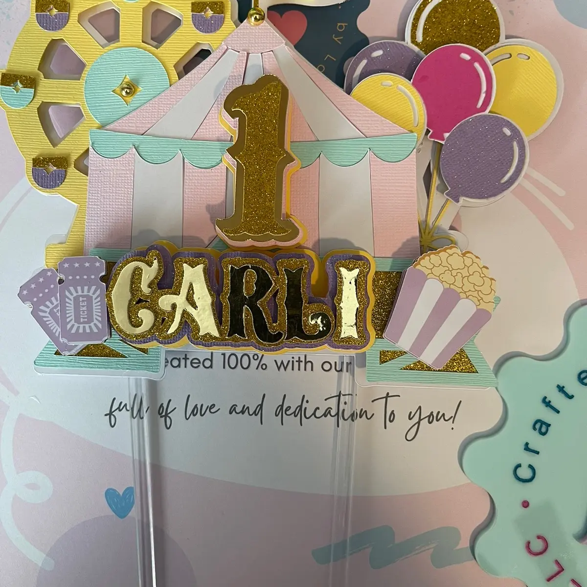 Carnival Cake topper Cake Birthday Topper