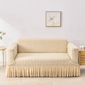 Solid Color Sofa Cover, 1 Count Non-slip Elastic Sofa Slipcover, Dustproof, Furniture Protector for Home Living Room Bedroom Office, Sofa Couch Protector