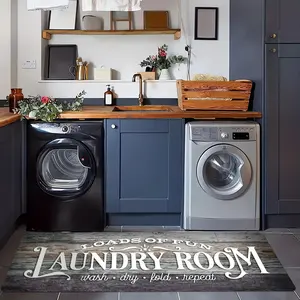 Laundry Carpet Slide Non-slip Slide Carpet Washable Farmhouse Durable Kitchen Floor Carpet Slide Corridor Mud Room Bathroom, Suitable for Living Room, Bathroom Door, Laundry Room, Kitchen Mouth