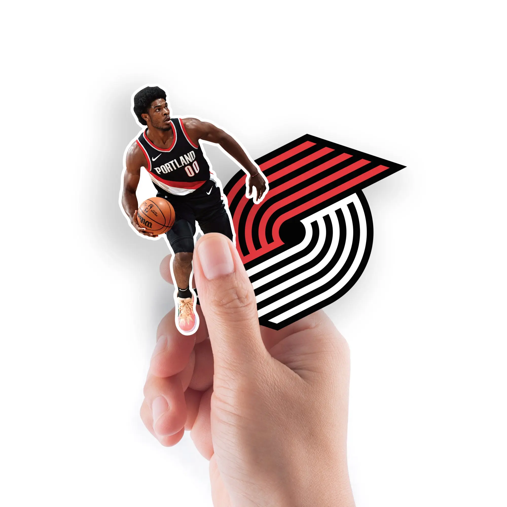 Officially Licensed NBA Portland Trail Blazers Scoot Henderson Minis Removable Adhesive Sticker, Decorative Home Decor Sticker for Home Supplies