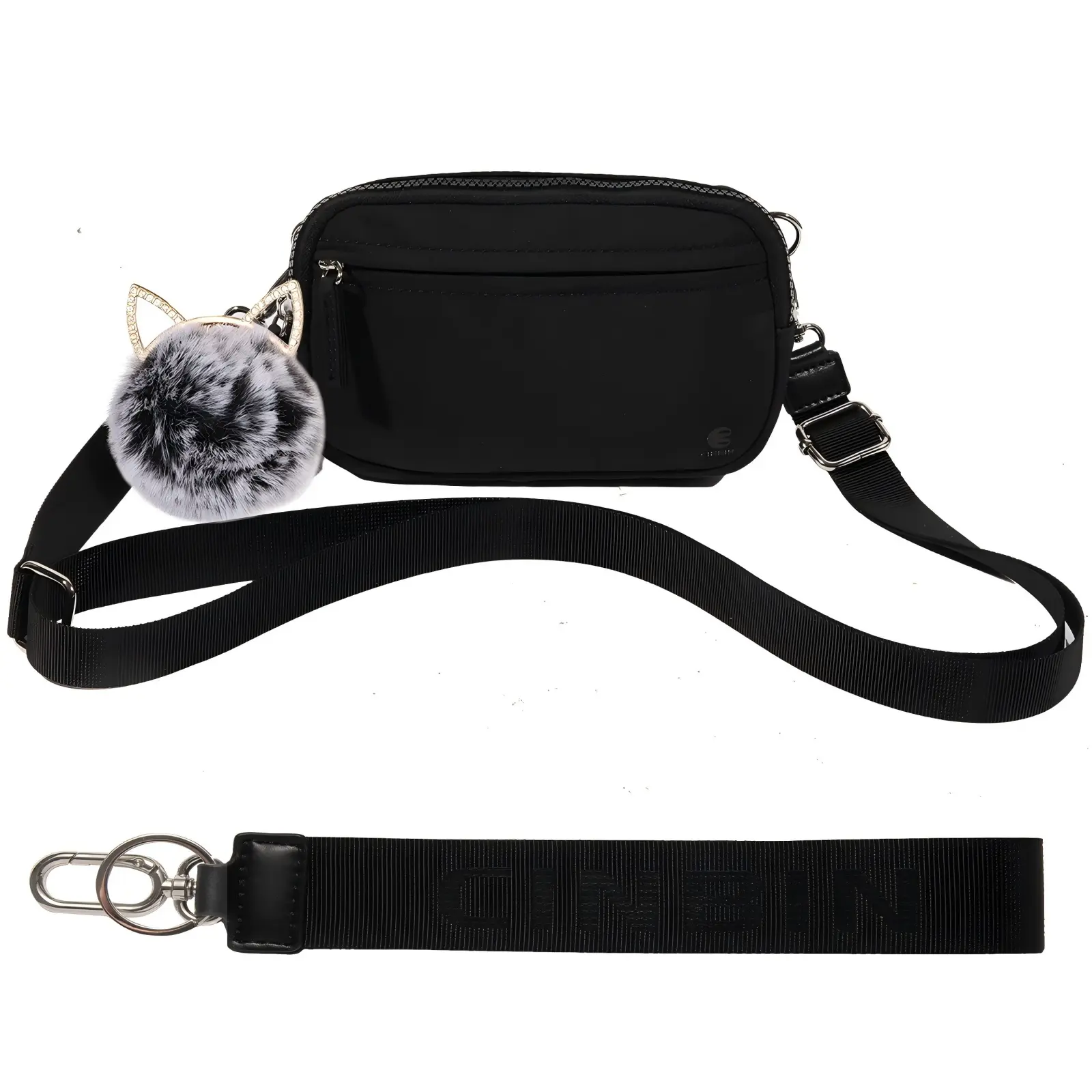 CINBIN Woman Wallets/purse for sports/outdoor, Small everyday bag daydream Purses Crossbody Bags, mini Shoulder city bag,Phone stuff Organizer freedom pouch, Clearance purse with cute charm keychain, affordable gifts for woman.
