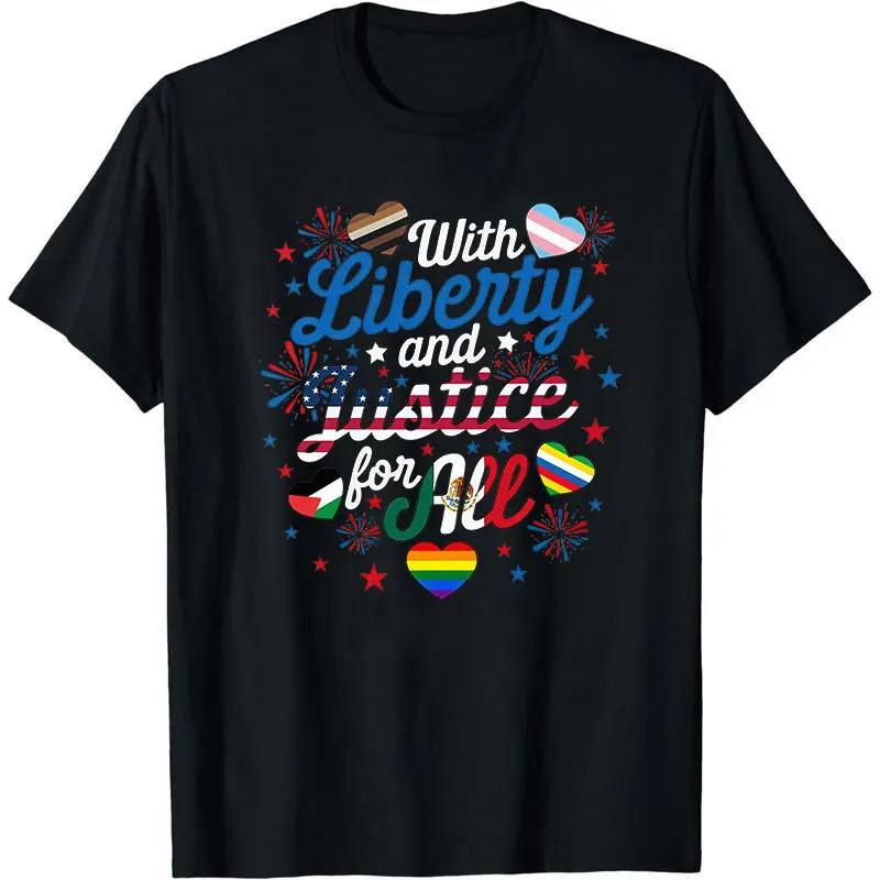 Ver 2 With Liberty And Justice For All Shirt, Fundemantal Rights Shirt, BLM Tshirt, Antiracism Shirt, Human Rights Shirt, Equality Shirt, LGBT Tee