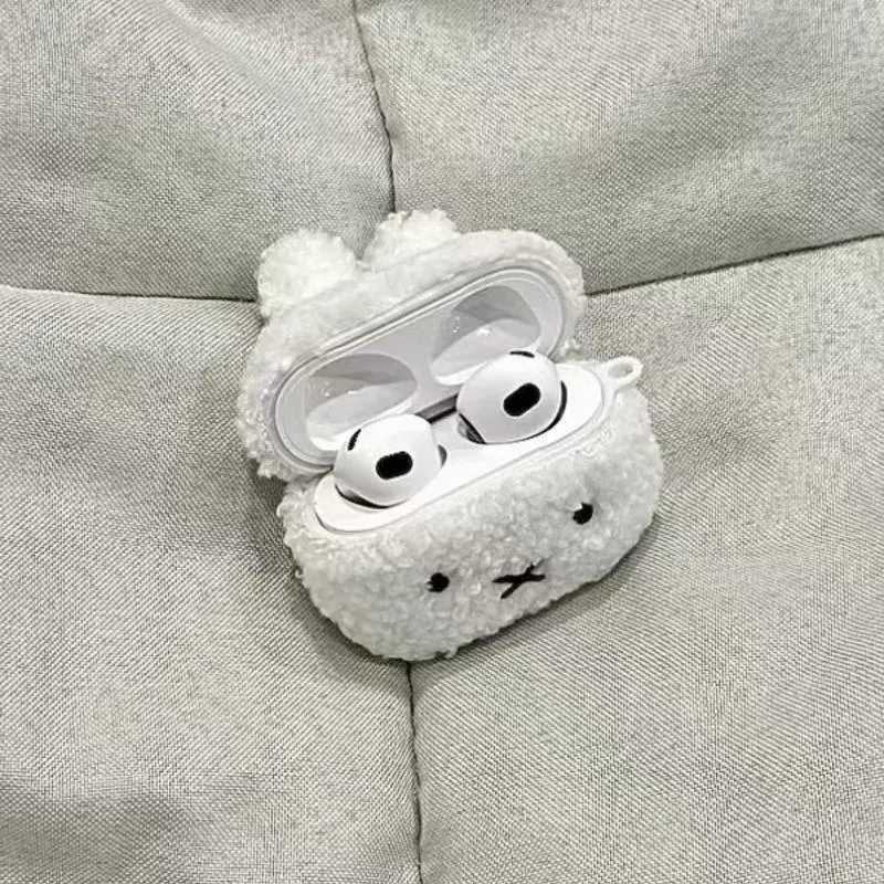 New Miffy Bluetooth Earphone Cover Japanese Kawaii Girls Plush Airpods 4/3/pro2 Earphone Cover Couple Cartoon Gift
