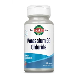 KAL Potassium 99 Chloride Tablets 100 Tablets Dietary Supplement KAL Potassium 99 Chloride Tablets 100 Tablets Dietary Supplement