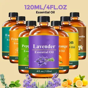Natural Essential Oils - Lavender, Eucalyptus, Lavender, Frankincense, Lemon, Sweet Orange, Peppermint, Coconut & Vanilla Body Oil| Car Air Freshener, Soap Making, Candles| Diffuser, Humidifier, Flavored Air 4FL.OZ