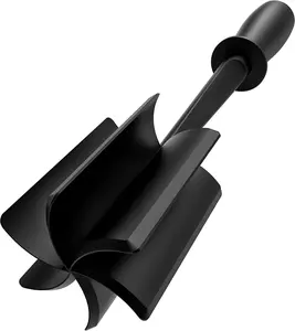 Professional Heat-Resistant Ground Beef Masher | Nylon Hamburger Chopper Tool | Non-Stick Safe Potato & Meat Smasher (Black)