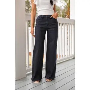 Women's Pinstripe Wide-Leg Collins Jeans