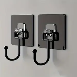 5-piece heavy-duty self-adhesive wall hook - waterproof, versatile, suitable for outerwear, towels, keys, etc. - easy to use in bathrooms, kitchens, and homes