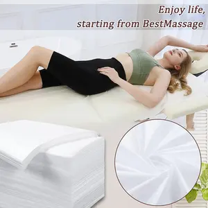 100 Disposable Bed Sheets, 80cm X 180cm, Non-Woven Material, Breathable Spa Cover, Ideal for Massage Beds, Beauty Care