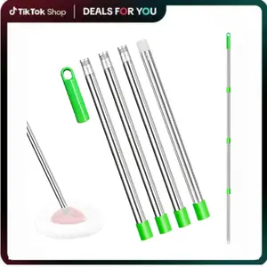 Mop Replacement Handle Compatible O-Cedar - 4 Section 36" to 64" Mop Handle Replacement, Spin mop Replacement Handle, mop Stick Replacement for Floor Cleaning, Mop Head & Base not Included