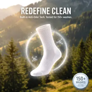 Men's Socks, Unisex Athletic Crew Socks for Men - Anti-Odor Moisture Wicking Breathable Mid-Calf Men's Stuff, Calcetines Para Hombre