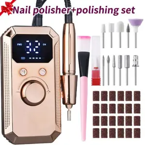 Electric Nail Drill Set, Wireless Nail Drill, Gel Nail Polisher, Manicure, LED Display, 32 Speed Levels, Efficient Power, Long Lasting, Compact Design, Salon Equipment