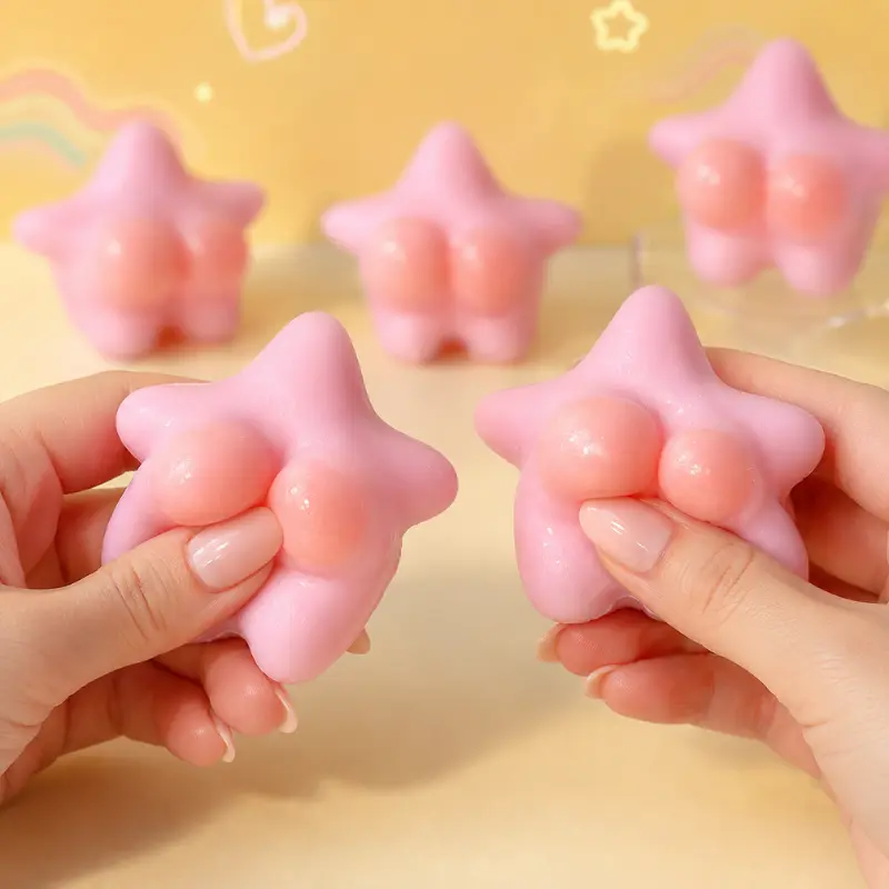 Cheeky Starfish Butt Squishy Toy, Funny Cartoon Starfish Squeeze Stress Relief Toy, Soft Pressable Taba Fidget Toy for Desk Relaxation, Novelty Sensory Play, Party Favors, Classroom Rewards, Birthday Gifts
