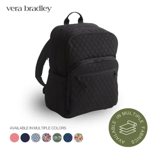 Vera Bradley Large Bancroft Backpack | Multiple Fabrics, Colors & Patterns | 15" Laptop Travel, School & Work Bag