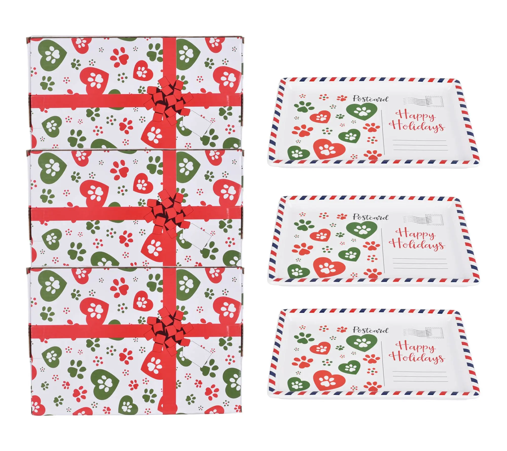 Temp-tations Set of 3 10x6 Rectangular Postcard Platters