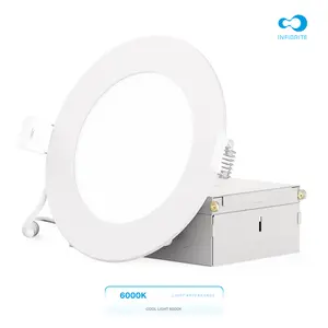 4-Inch 6000K Clear White Recessed LED Downlight, 9W, 750 Lumens, Triac Dimming, Wet Rated