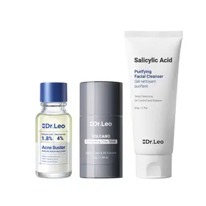 Dr.Leo 3-Step Acne Routine Set | Fast Pimple Spot Treatment +  Unclog Pores + Reduce Breakouts + Oil Control | Clay Mask Stick + Salicylic Cleanser + Drying Lotion #mothersdaygift #DealsForYouDays,beachoutfits