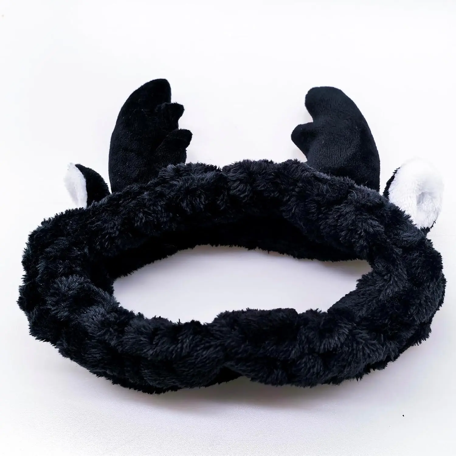 Cute antlers Headband, headband for washing face, face wash headband, spa headband, headband to wash face, makeup headband, Headband to Wash Face for Women Makeup Shower Spa Headban-Black