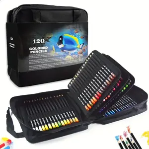 120 Colored Pencils Kit, Oil-Based Soft Core Art Supplies with Zipper Case, Ideal for Sketching and Shading, Professional Drawing Pencil Set