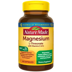 Nature Made Magtein® Magnesium L-Threonate, Health & Nutrition Wellness Supplement, Mineral Support Formula