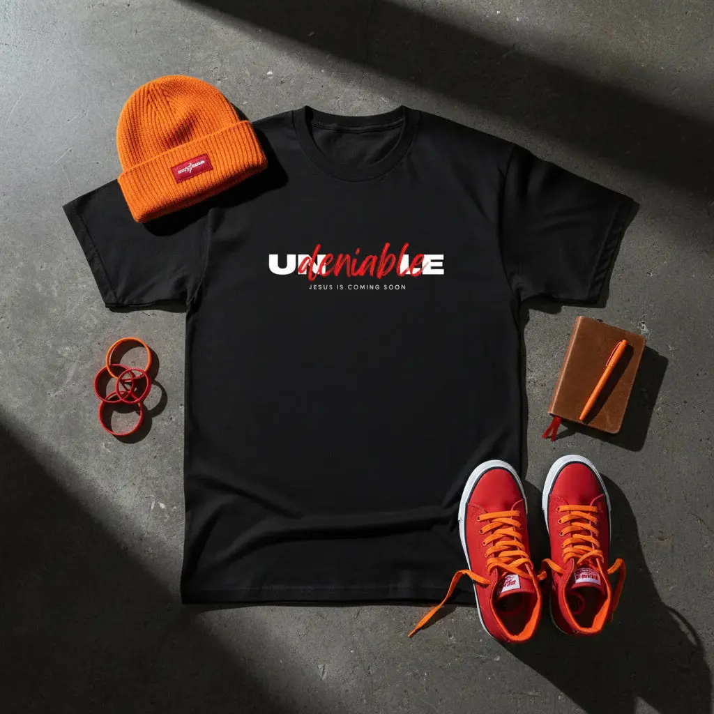 Undeniable Tee - Acts 4:20 Christian Graphic T-Shirt, 100% Combed Cotton Crew Neck, Black
