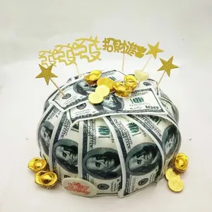Edible Wafer Fake Dollar Cake Decoration Topper