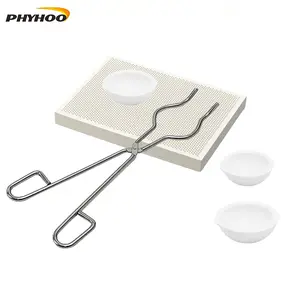 Easy Use Small Melting Ceramic Crucible Kit 100g 250g 500g With Soldering Board Stainless Steel Tongs For Metal Melting &Jewelry Making