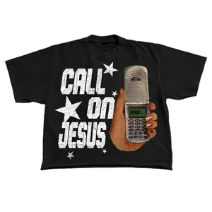 Call On Jesus Graphic Print Cropped T-shirt
