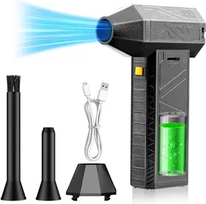 Handheld Mini Turbo Fan Electric Air Duster (4000mAh Rechargeable Cordless) - High-Speed Brushless Motor, Adjustable Gears, Portable Compressed Air Blower for Keyboard/PC/Car/Lawn/BBQ, Christmas & New Year Gift for Men