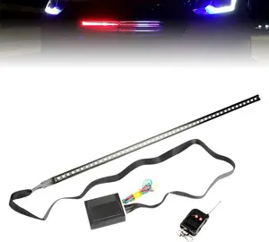 DIBMS RGB 22-inch, 48-LED 5050 SMD Scanning Knight Light Strip (with Remote-Controlled Turn Signal and Third Brake Light), Prevents Tailgating and Warns Vehicles. Men's Car Accessories