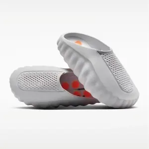 Athleisure Massage Mules, Football Studs Inspired Slides, Comfy Cloud Slippers for Gym, Home & Streetwear in Big Size Pure Color