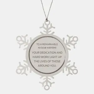 Remarkable Nuclear Scientist Gifts, Your dedication and hard work, Inspirational Birthday Christmas Unique Snowflake Ornament For Nuclear Scientist, Coworkers, Men, Women, Friends