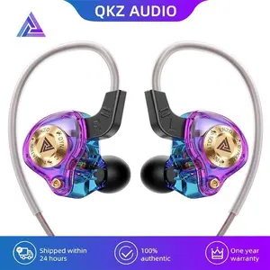 2026 QKZ ENZ0 Wired Gaming Earbuds with ANC Noise Canceling, 8D HiFi Deep Bass & 20ms Low Latency, IPX5 Sweatproof, HD Mic for PC & Mobile, Gym & Travel Essential | Wired Earphones, Wireless Headphones, Bluetooth, Creator Picks, TikTok Shop, Earmuffs