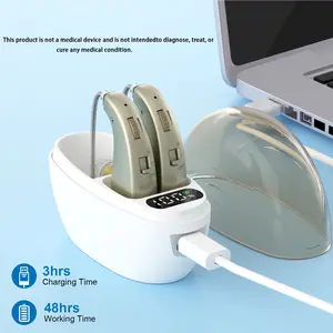 2pcs Daily Sound Amplifier Speaker Ear Hook R eable Abs Material, 4 Volume Levels, Easy Operation, Comfortable Wear for Adults, Audio Equipment