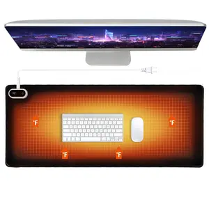 Heated Desk Pad, Heated Mouse Pad- 31.5 x 13 inch, Heated Desk Mat, Desk Warmer with 5 Heat Levels & Auto Shut-Off - Ideal for Office and Home